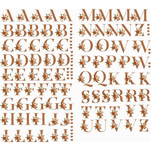 Arquivo Caneca DTF UV Alfabeto Outono - Caneca Básica