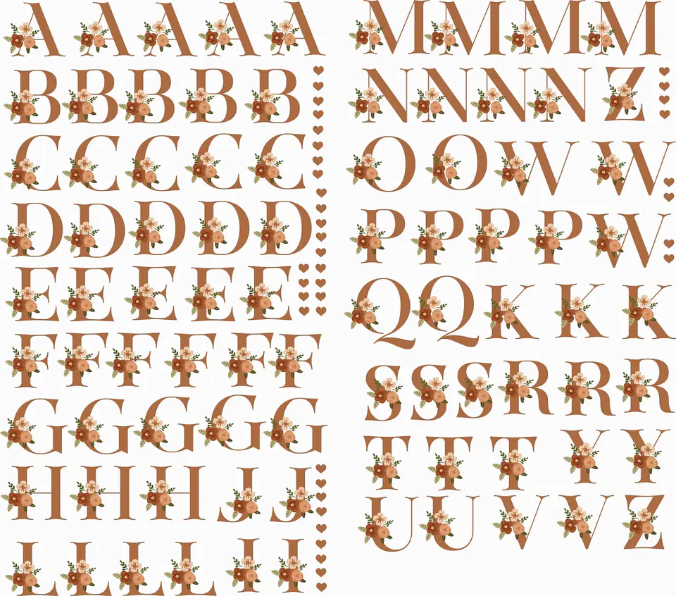 Arquivo Caneca DTF UV Alfabeto Outono - Caneca Básica 1