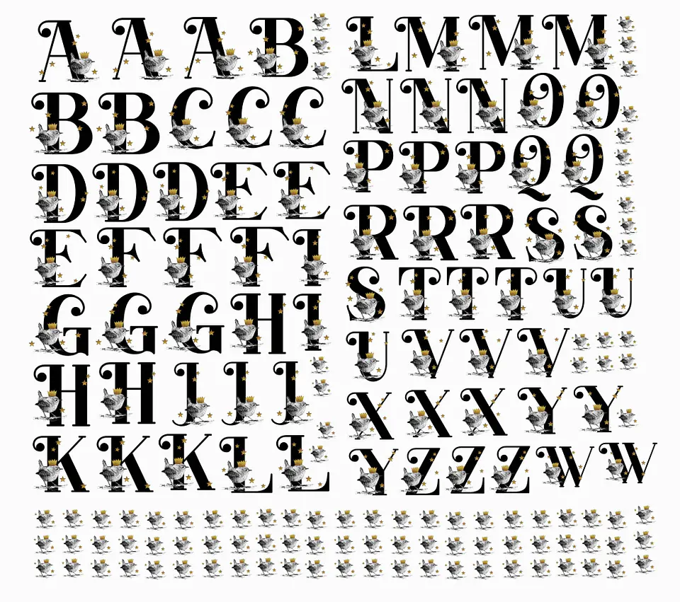 Arquivo Caneca DTF UV Alfabeto Pássaro - Caneca Básica 1