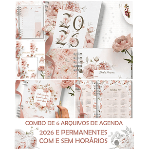 Combo Agendas 2026 e Perm Floral Refúgio - Bicho Papel