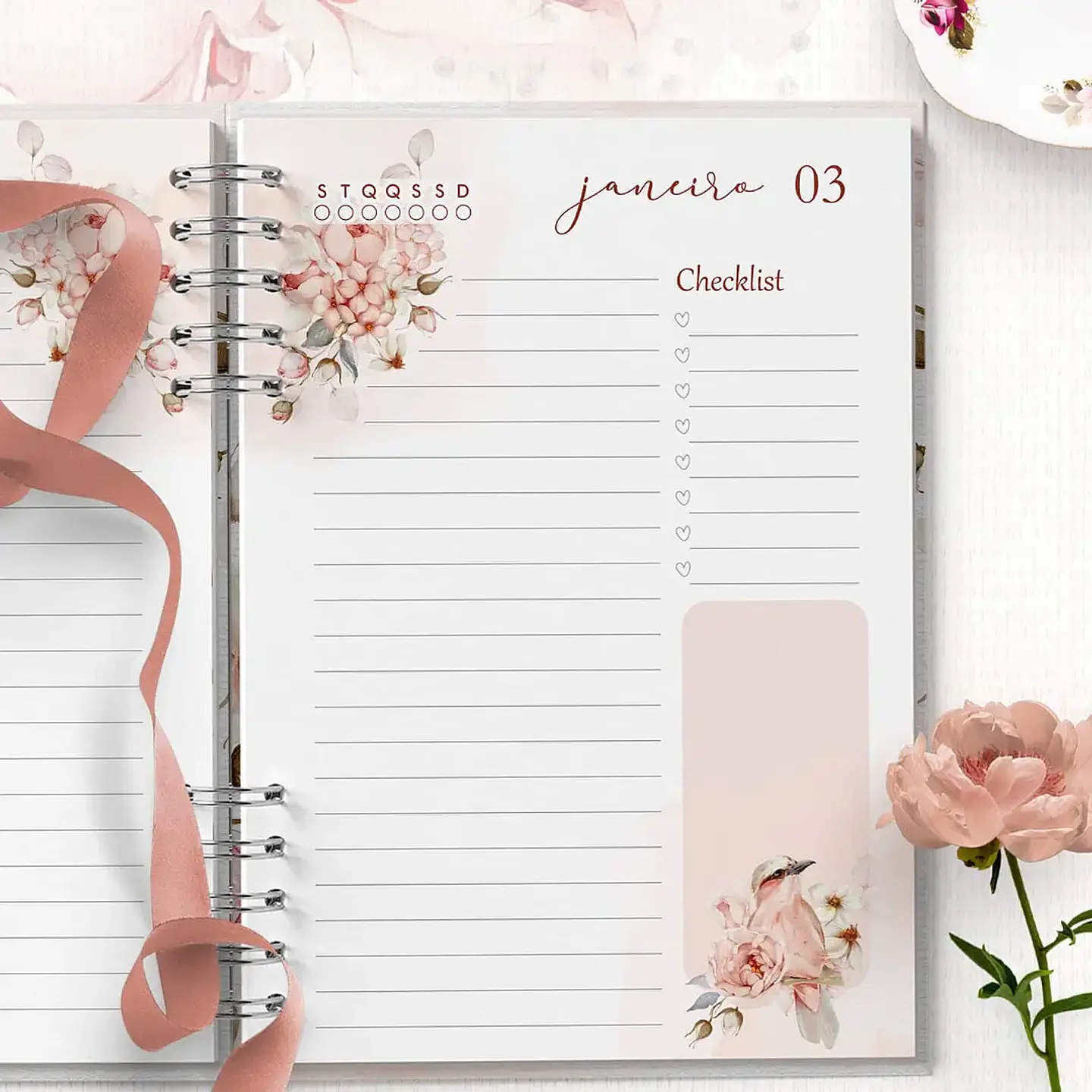 Combo Agendas 2026 e Perm Floral Refúgio - Bicho Papel 2