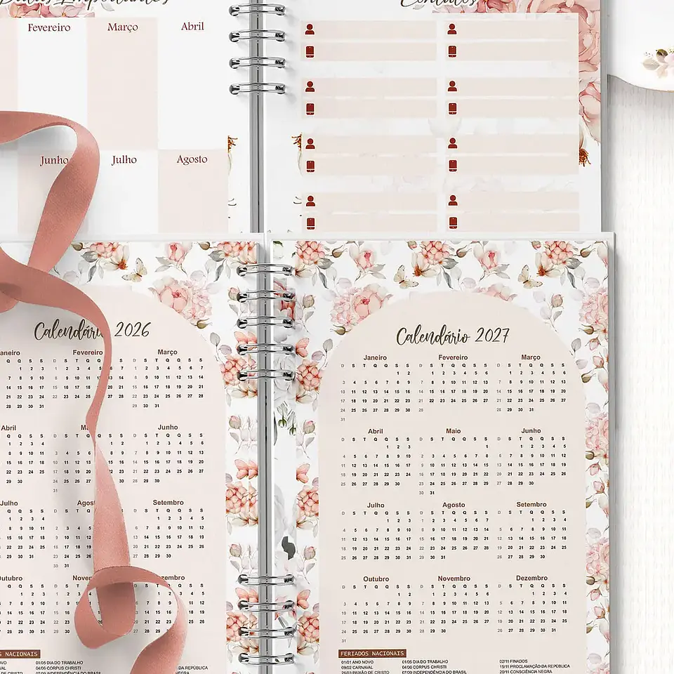 Combo Agendas 2026 e Perm Floral Refúgio - Bicho Papel 6