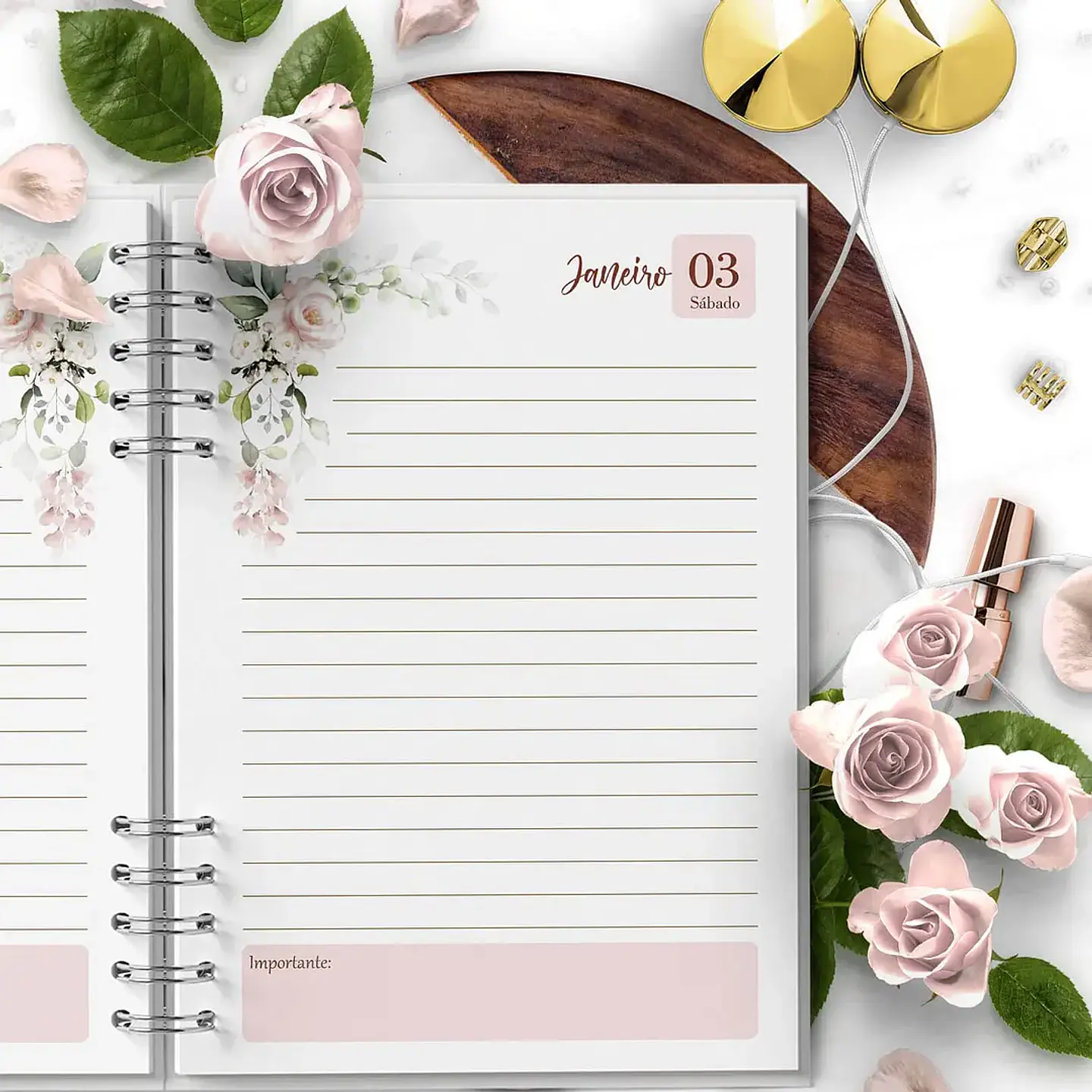 Arquivo Combo Agendas 2026 e Per Floral Rosa - Bicho papel 3