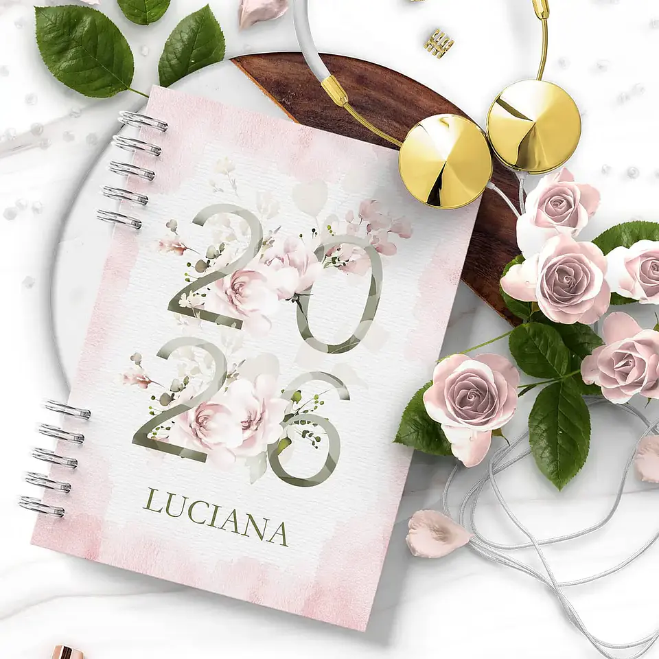 Arquivo Combo Agendas 2026 e Per Floral Rosa - Bicho papel 12