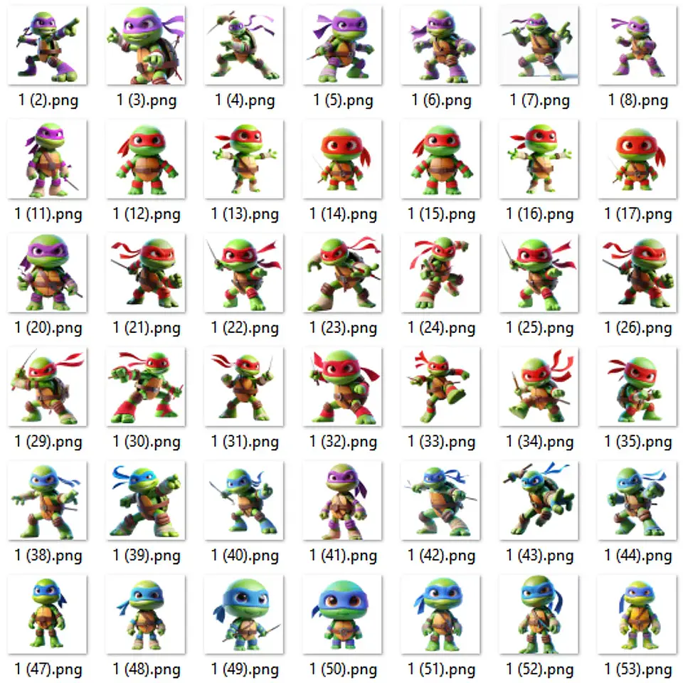 Kit Digital Tartarugas Ninja Cute 3D - Fanddy 3