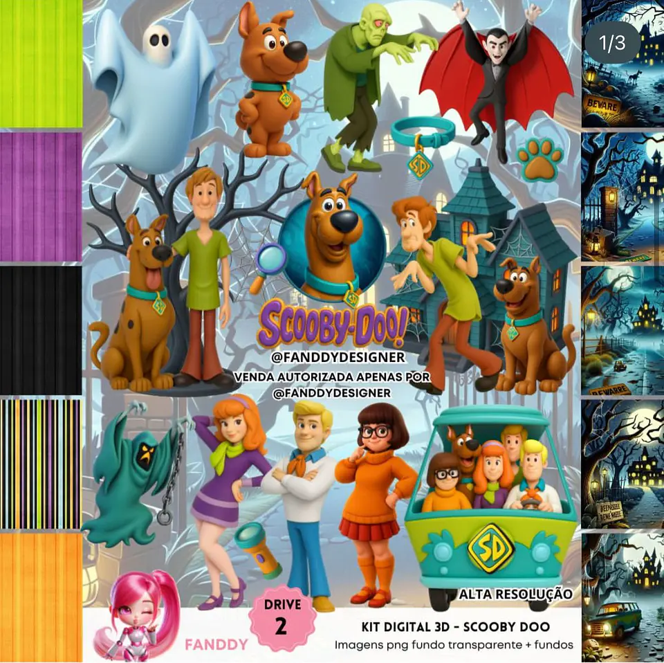 Kit Digital Scooby-Doo 3D 1