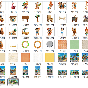 Kit Digital Os Flinstones 3D - Fanddy