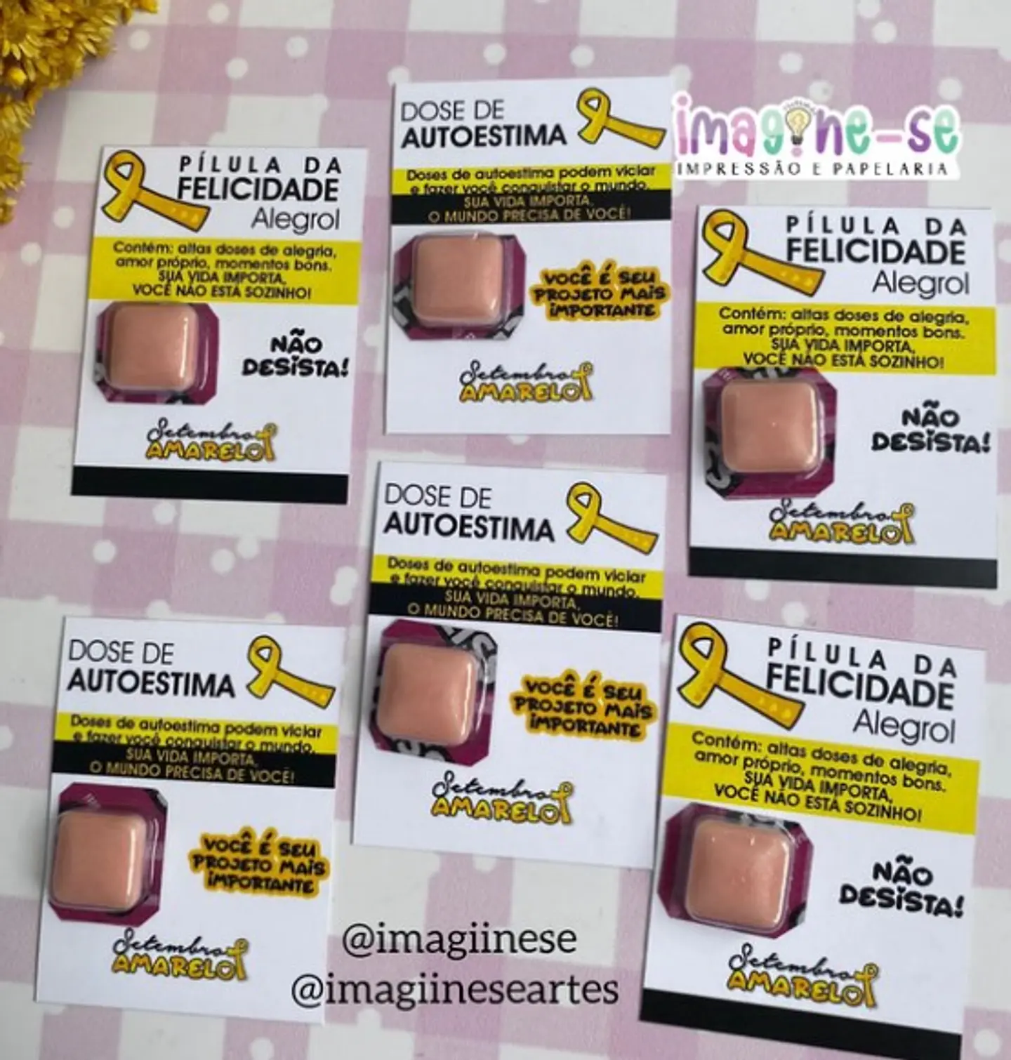 Arquivo Setembro Amarelo Card Chiclete Pílula - Imagine-se 1