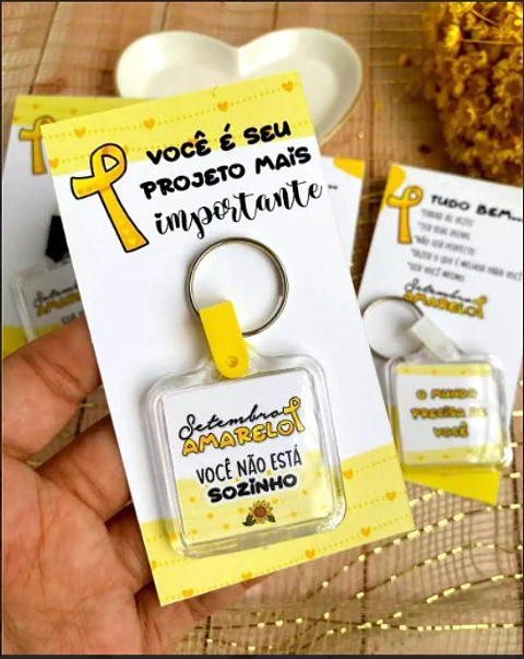 Arquivo Setembro Amarelo Card Chaveiro - Imagine-se