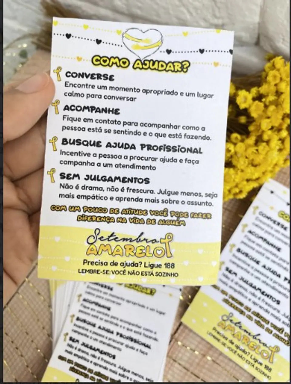 Arquivo Setembro Amarelo Card Informativo - Imagine-se 1