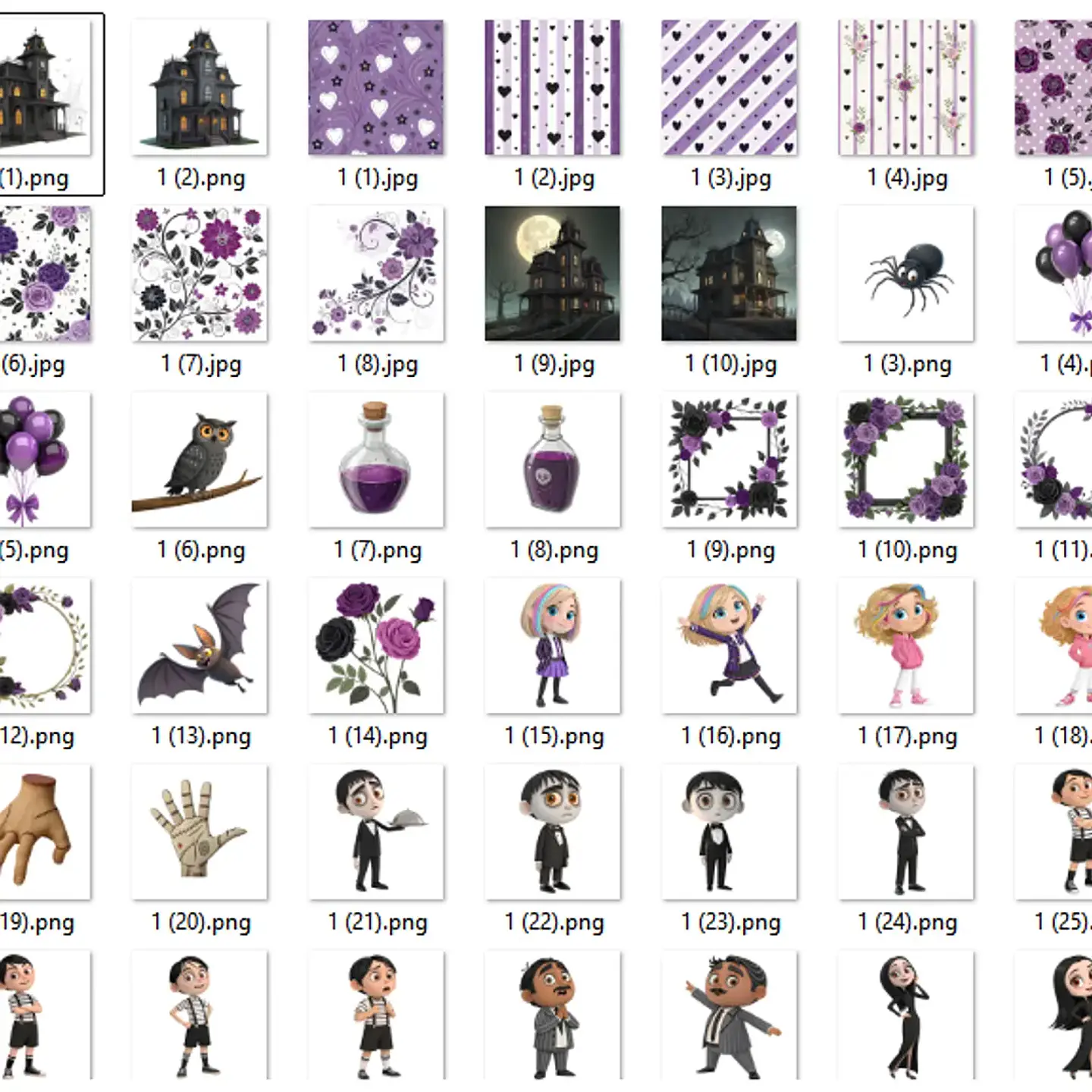 Kit Digital Wandinha Addams - Que Fofura 2