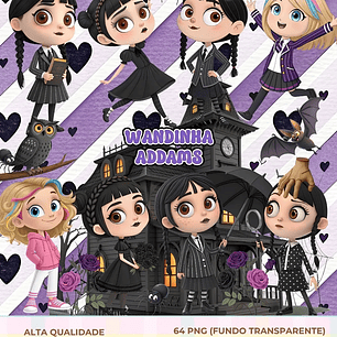 Kit Digital Wandinha Addams - Que Fofura