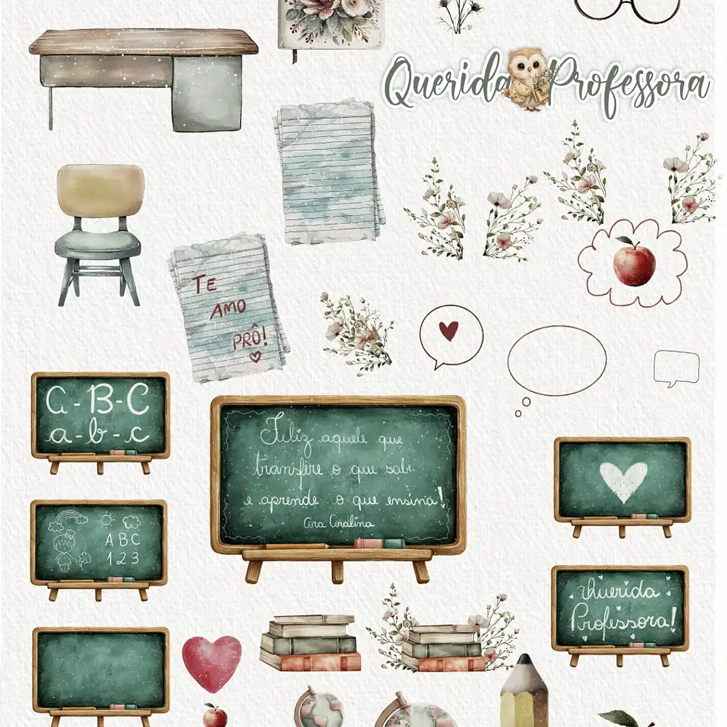 Kit Digital Querida Professora - Carinas 2