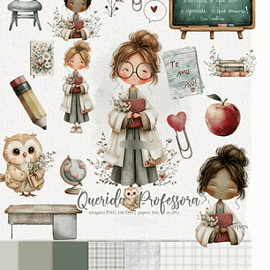 Kit Digital Querida Professora - Carinas