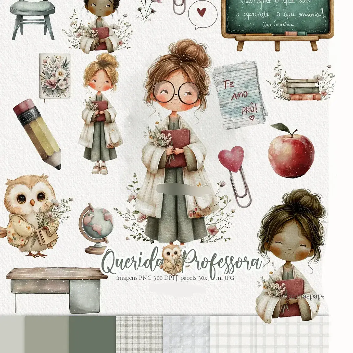 Kit Digital Querida Professora - Carinas 1