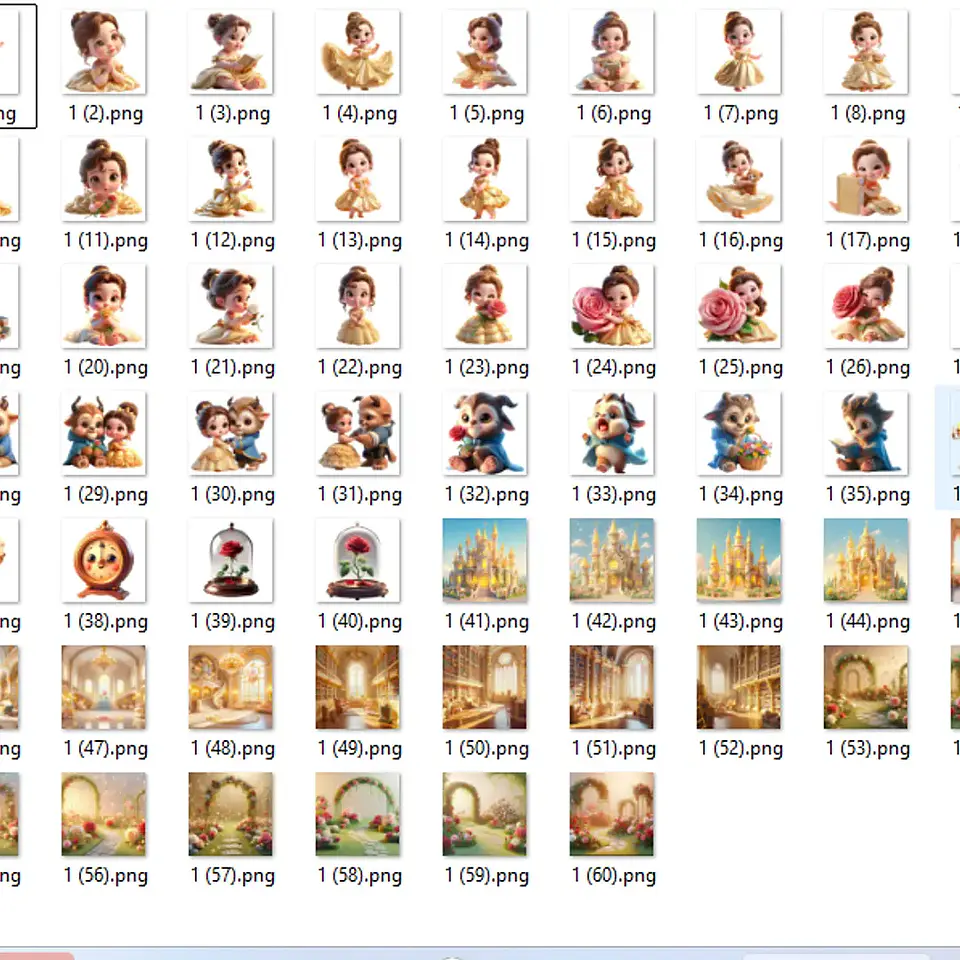 Kit Digital Bela e a Fera Baby - Eternize 2