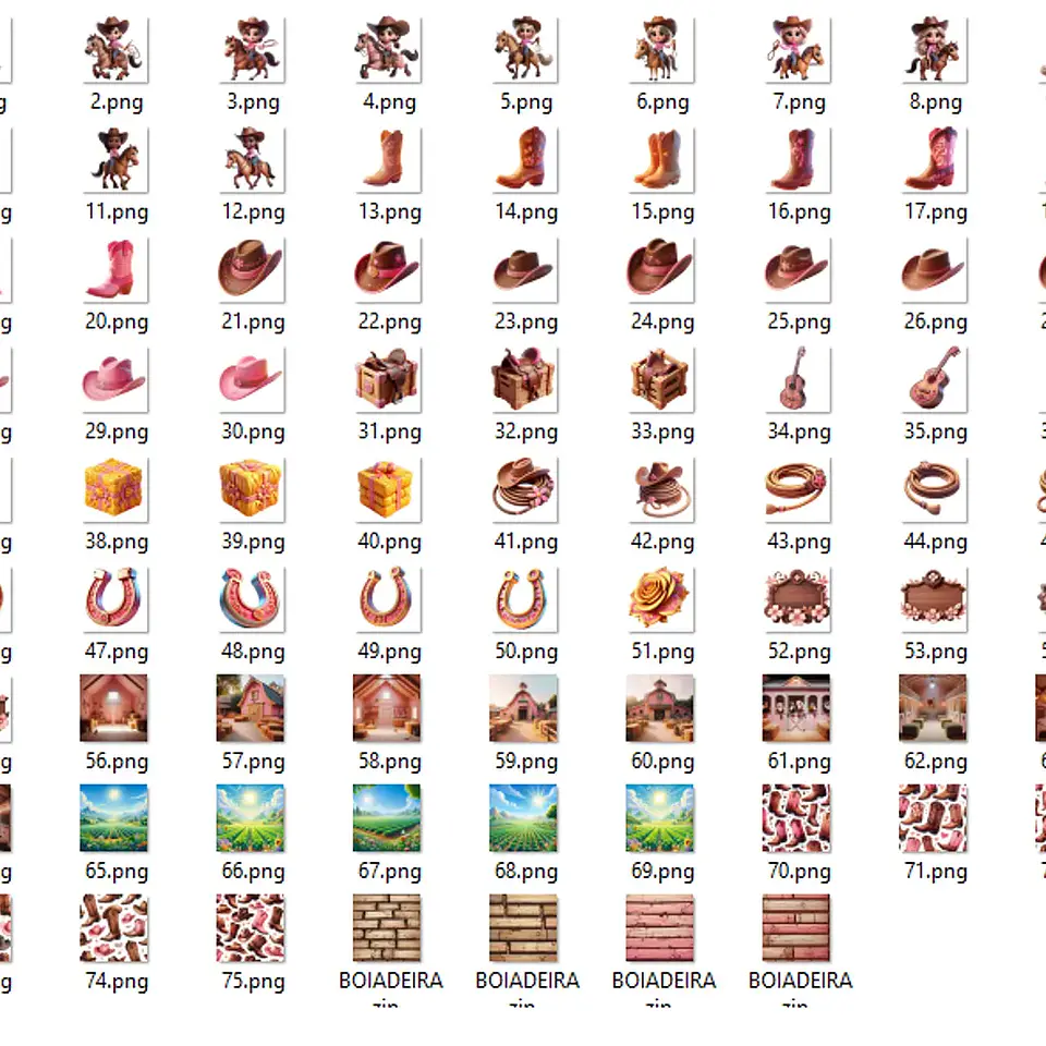 Kit Digital Boiadeira Cartoon - Eternize 2