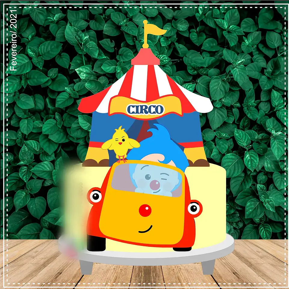 Arquivo topo de bolo palhaço plim plim 1