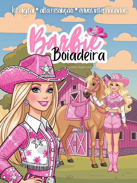 Kit Digital Barbie Boiadeira - MK