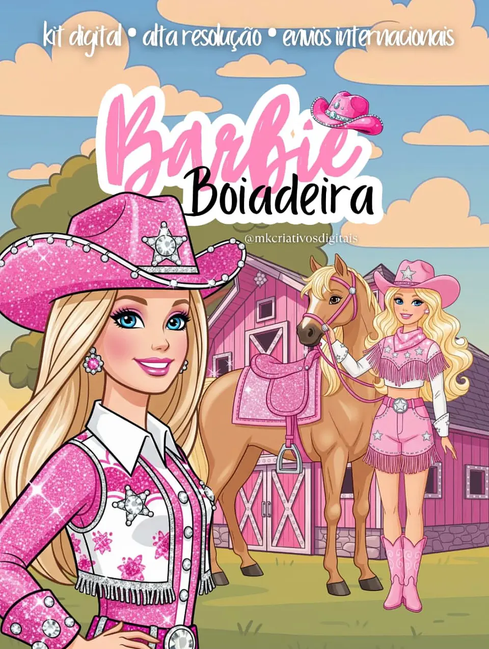 Kit Digital Barbie Boiadeira - MK 1