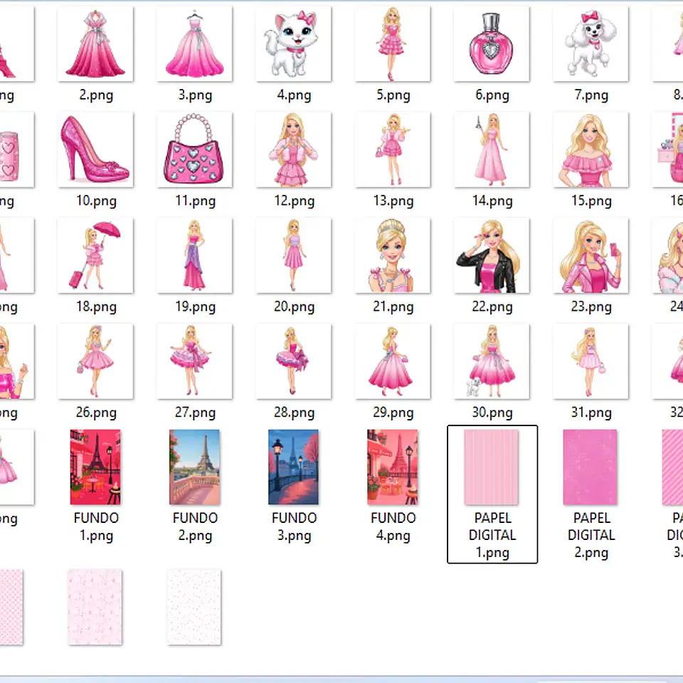 Kit Digital Barbie Moda e Magia - MK 2