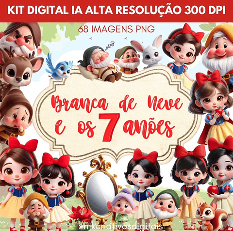 Kit Digital Branca de Neve e os 7 Anões - MK