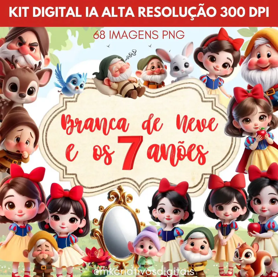 Kit Digital Branca de Neve e os 7 Anões - MK 1