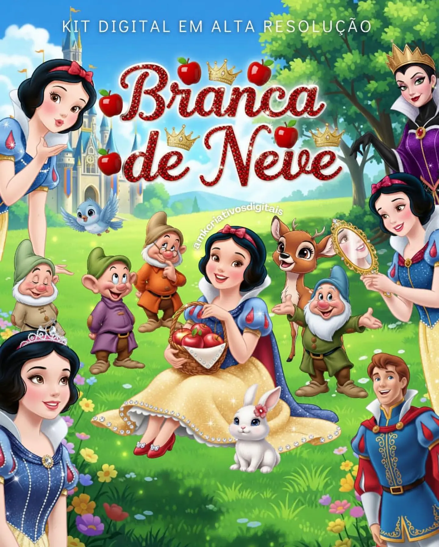 Kit Digital Branca de Neve Luxo - MK 1