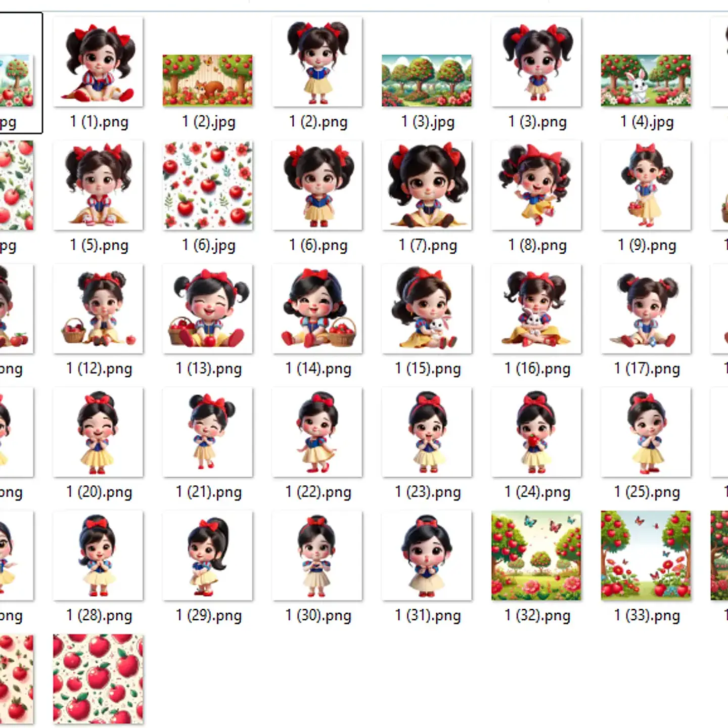 Kit Digital Branca de Neve Versão Penteados - MK 2