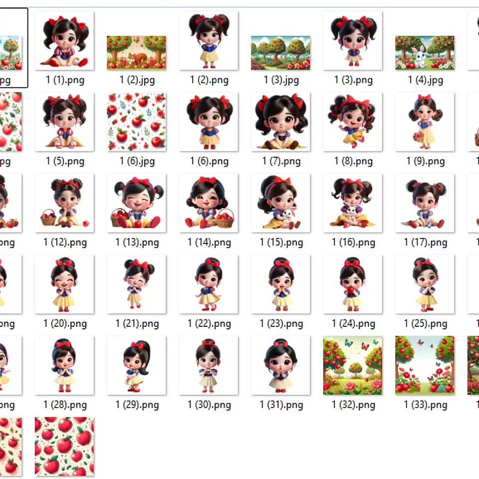 Kit Digital Branca de Neve Versão Penteados - MK 2