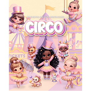 Kit Digital Circo Candy Color - MK