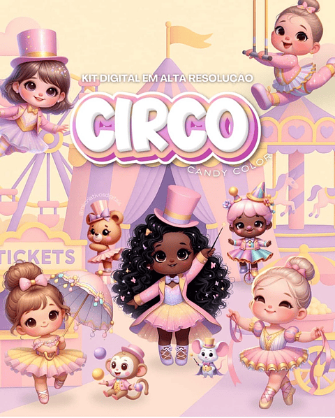 Kit Digital Circo Candy Color - MK