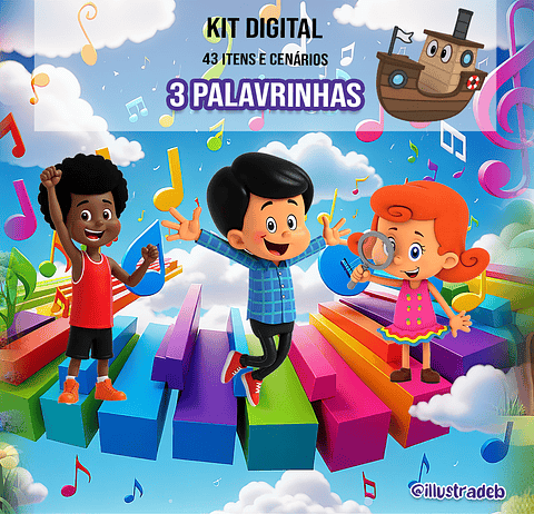 Kit Digital 3 Palavrinhas - Ilustradeb