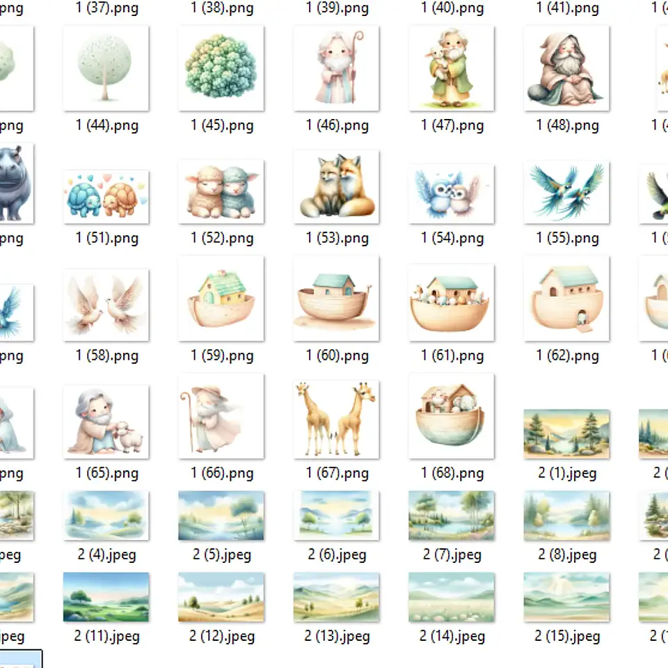 Kit Digital Arca de Noé Verde - Ilustradeb 3