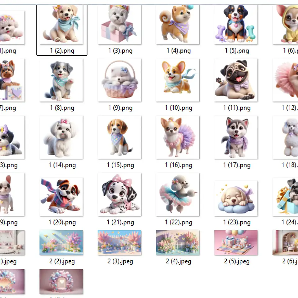 Kit Digital Cachorrinhos Candy - Ilustradeb 2