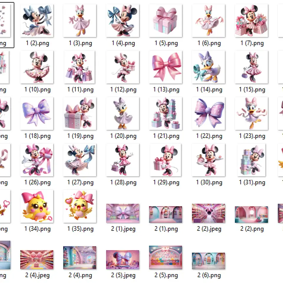 Kit Digital Minnie Loja de Laços Rosa - Ilustradeb 2