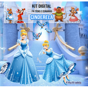 Kit Digital Cinderela - Ilustradeb