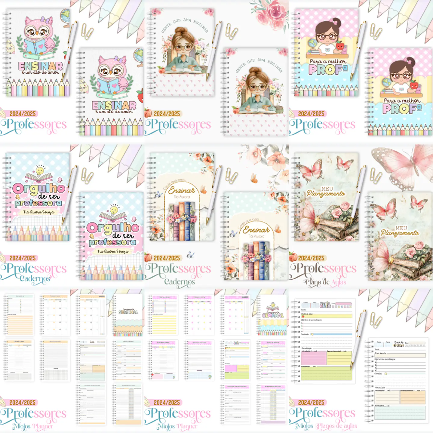 Encadernação Agenda Dia dos Professores Feninino - LINA 1