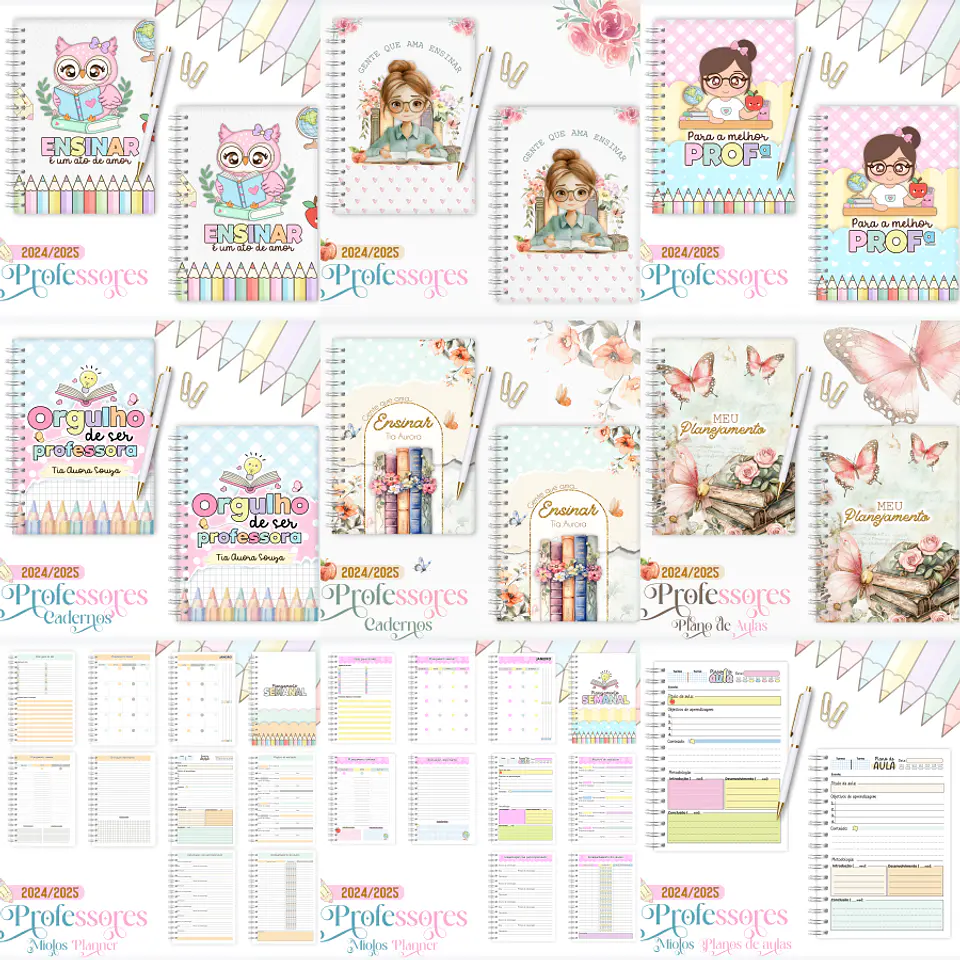 Encadernação Agenda Dia dos Professores Feninino - LINA 1