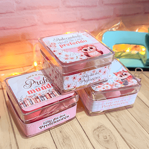 Arquivo Professores Adesivo + Cinta para Caixinha Acrílica - Letterinhas