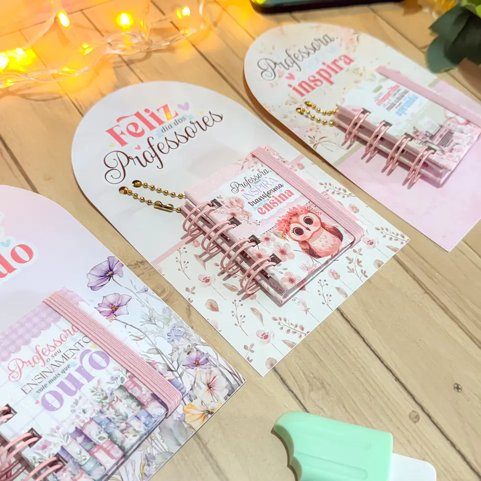 Arquivo Professores Mini Caderninho com Card - Letterinhas 1