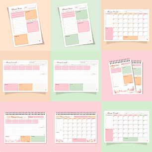 Arquivo Kit Organizadores Diário, Semanal e Mensal - Telma Contel