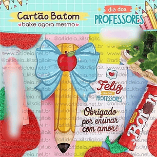 Arquivo Dia dos Professores Card Baton - Art Ideia