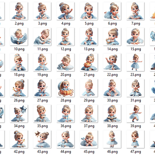 Kit Digital Princesa Cinderela Baby - Eternize