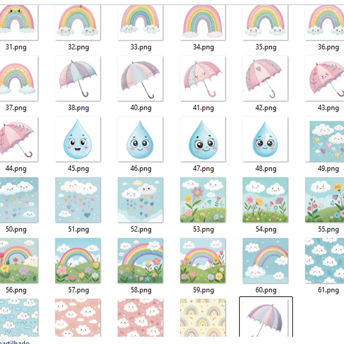 Kit Digital Chuva de Bençãos Candy Color - Eternize 3
