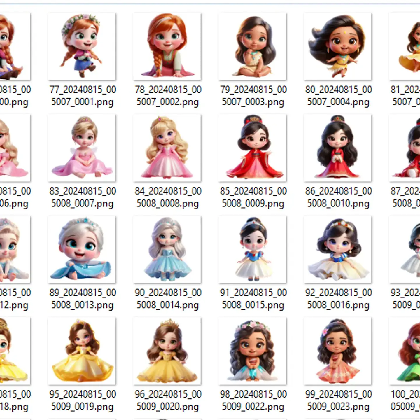 Kit Digital Princesas Baby - MK 2