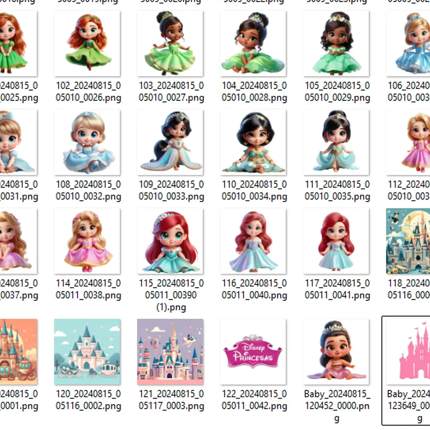 Kit Digital Princesas Baby - MK 3