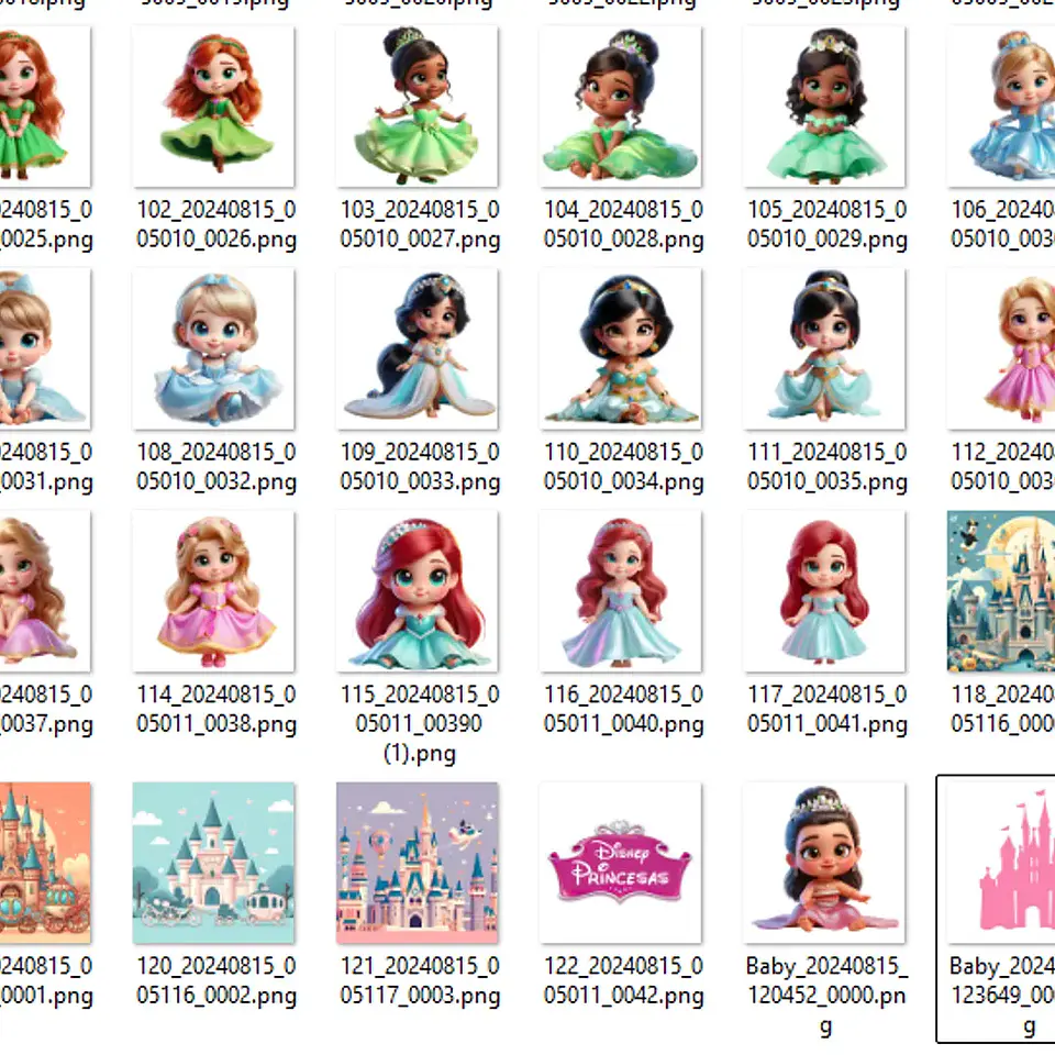 Kit Digital Princesas Baby - MK 3