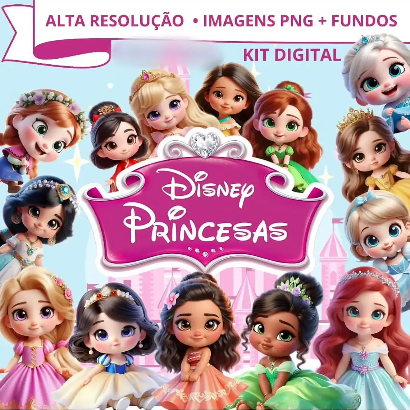 Kit Digital Princesas Baby - MK 1