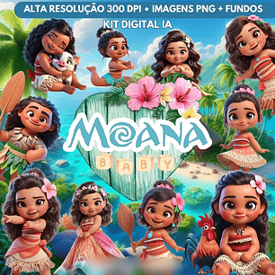 Kit Digital Moana Baby - MK